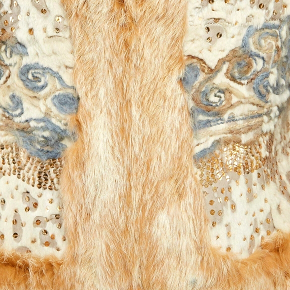 bebe Rabbit-fur Coat - Picture 3 of 4